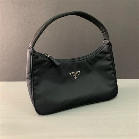 prada nylon hobo bag|prada nylon bag second hand.